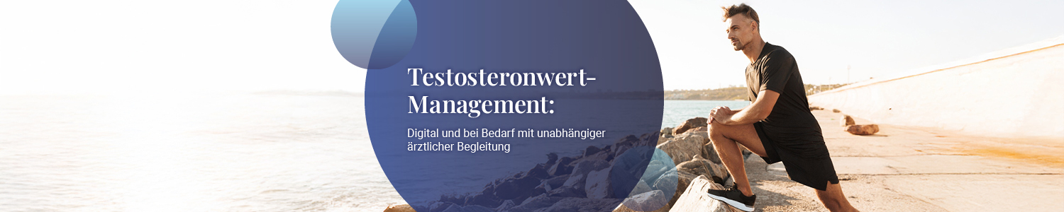 Sportler dehnt sich an Uferpromenade