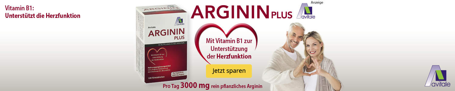 Arginin von Avitale zur Unterstützung der Herzfunktion