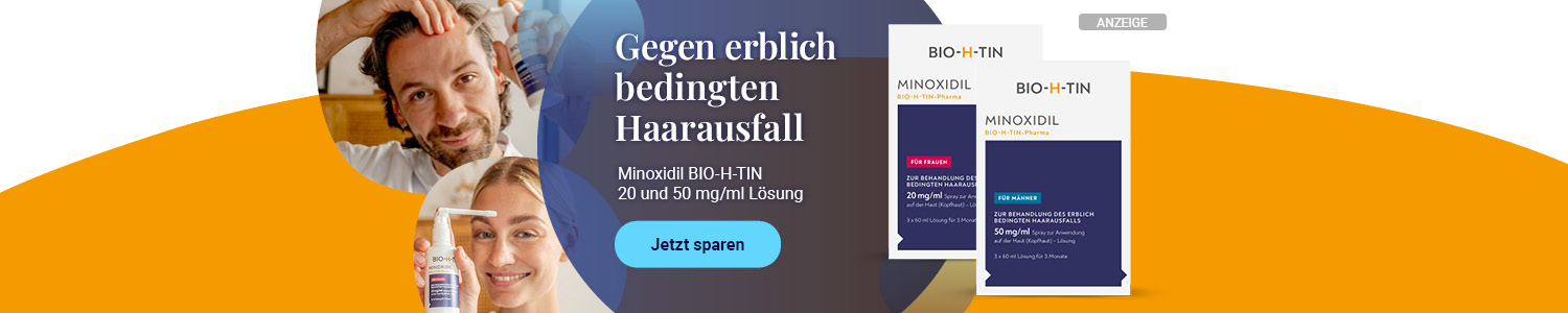 Bio h Tin Minoxidil - Gegen erblich bedingten Haarausfall