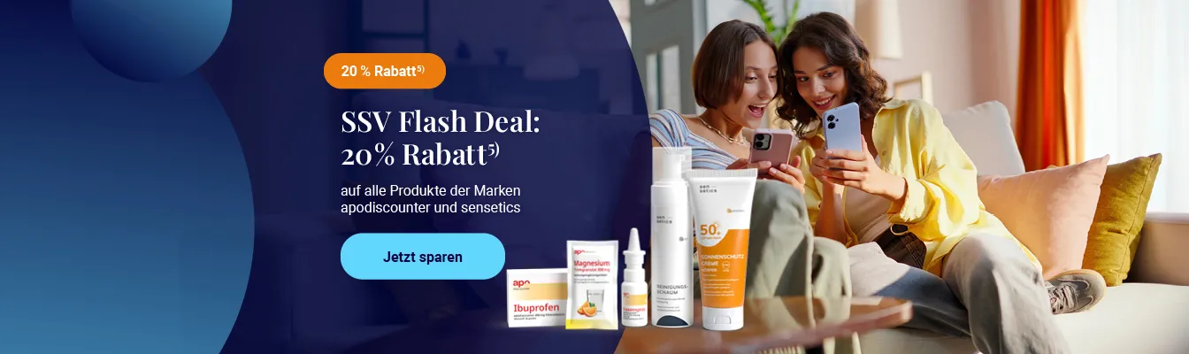 Flash Sale: 20 % Extra-Rabatt auf alle Produkte der Marken apodiscounter und sensetics