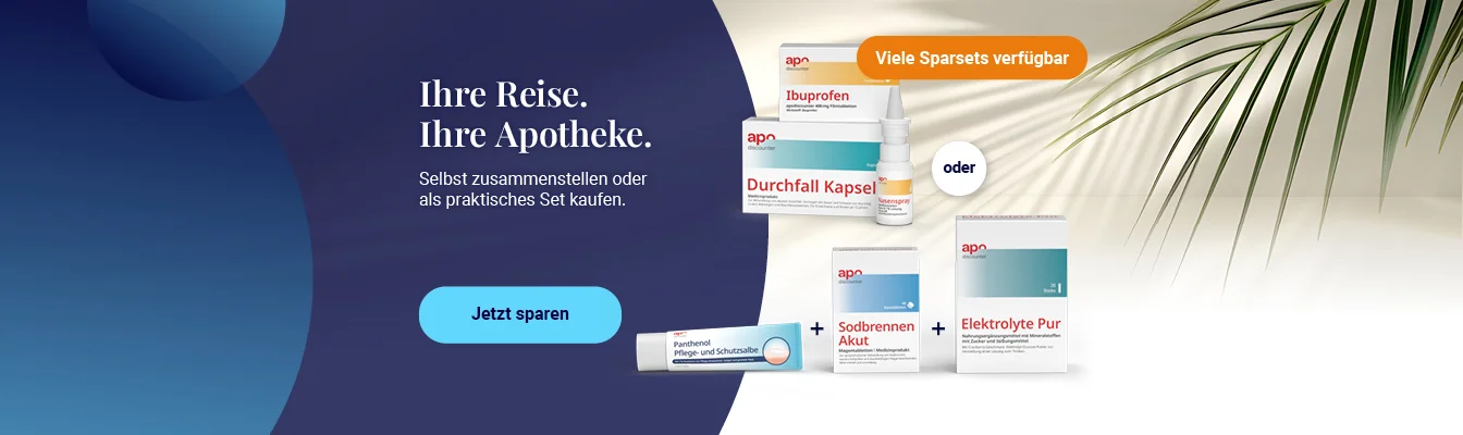 Ihre Reise. Ihre Apotheke. Selbst zusammenstellen oder als praktisches Set kaufen.