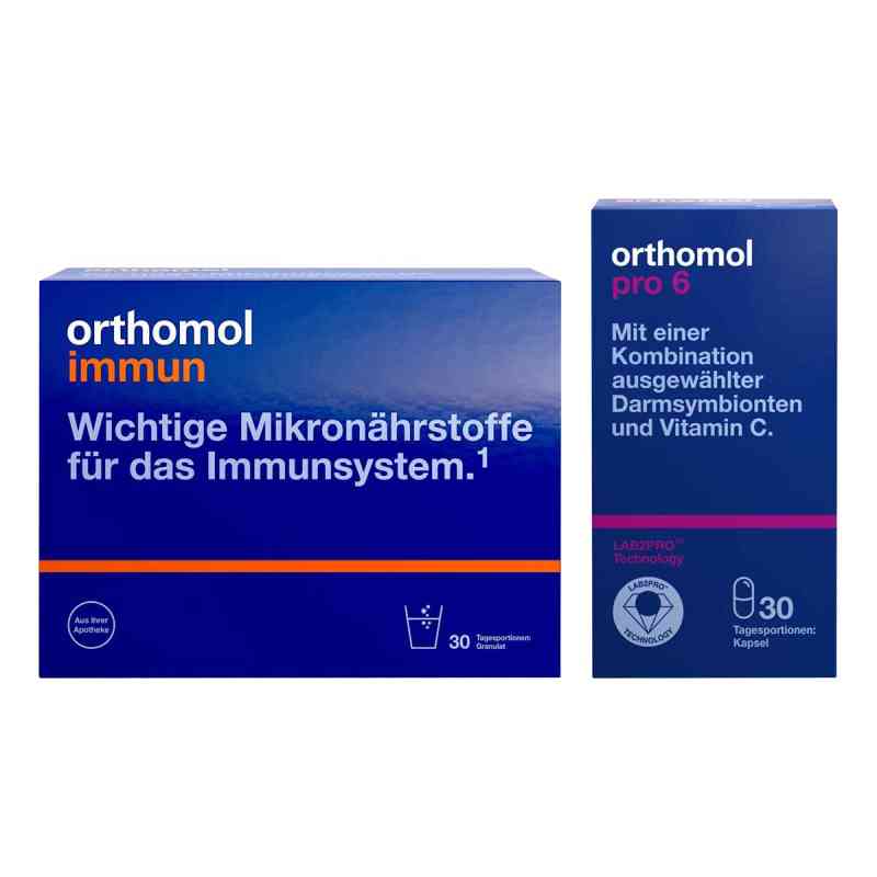 Orthomol Immun Granulat + Orthomol Pro 6 Kapseln 2x30 stk von Orthomol pharmazeutische PZN 08106029
