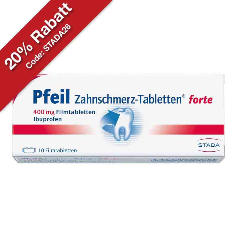 Pfeil Zahnschmerz-Tabletten forte 400mg 10 stk von STADA Consumer Health Deutschland GmbH PZN 00410554