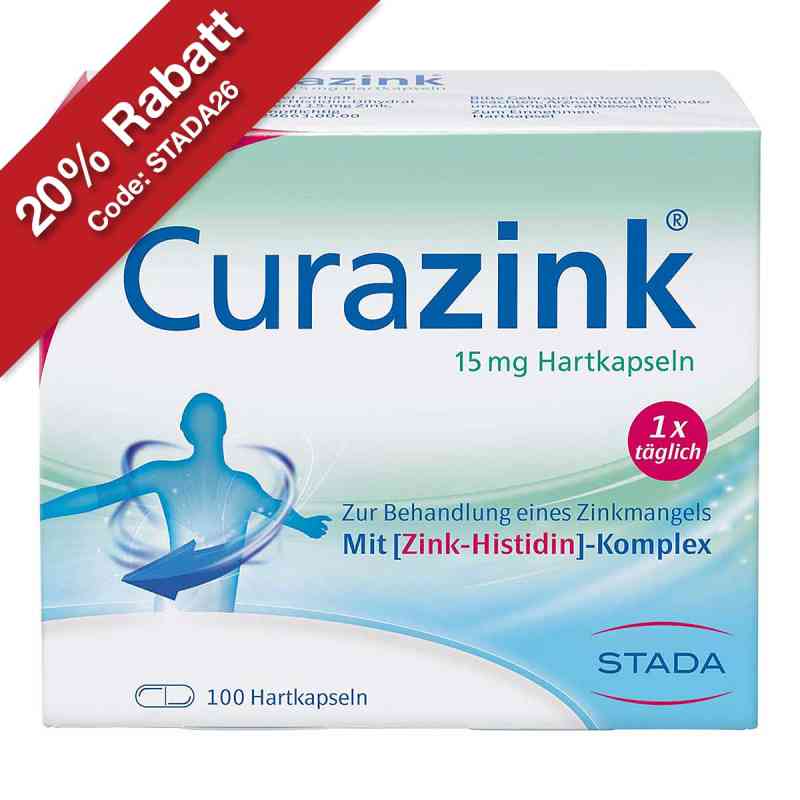 Curazink 15 mg Hartkapseln gegen Zinkmangel 100 stk von STADA Consumer Health Deutschland GmbH PZN 00679411