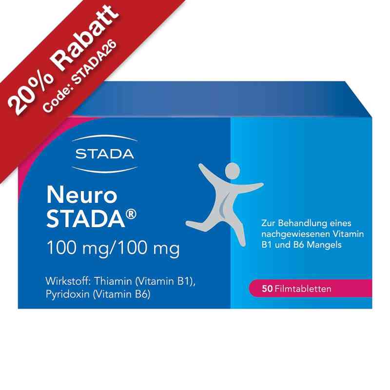 Neuro STADA Vitamin B1/ Vitamin B6 100mg/100mg Filmtabletten 50 stk von STADA Consumer Health Deutschland GmbH PZN 00871255