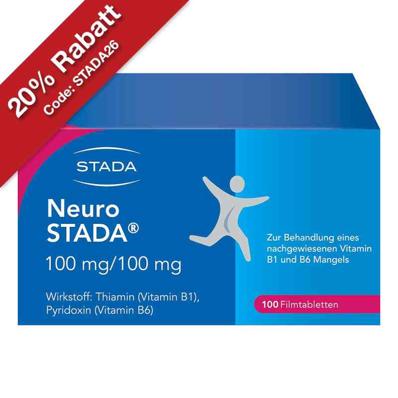 Neuro STADA Vitamin B1/ Vitamin B6 100mg/100mg Filmtabletten 100 stk von STADA Consumer Health Deutschland GmbH PZN 00871261
