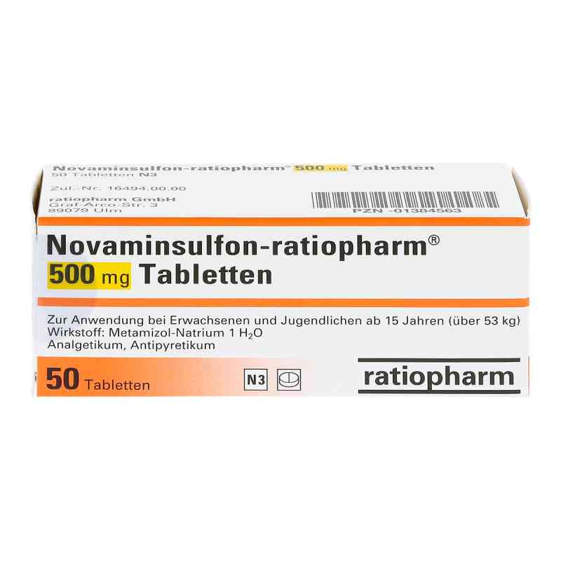 Novaminsulfon-ratiopharm 500mg 50 stk günstig bei apo.com