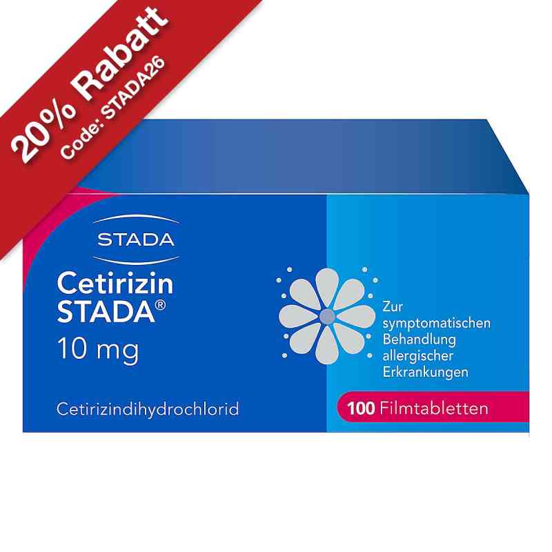 Cetirizin STADA 10mg Filmtabletten bei Allergien 100 stk von STADA Consumer Health Deutschland GmbH PZN 02246627
