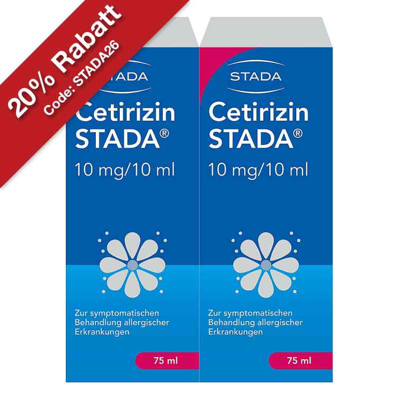 Cetirizin STADA Saft 10mg/10ml Lösung zum Einnehmen 150 ml von STADA Consumer Health Deutschland GmbH PZN 02418212