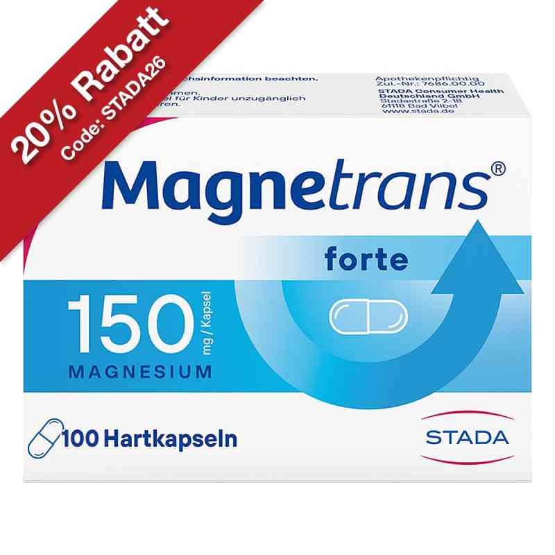 Magnetrans forte 150 mg Magnesium Hartkapsel 100 stk von STADA Consumer Health Deutschland GmbH PZN 03127853