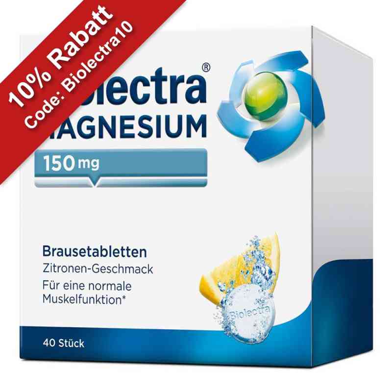 Magnesium Biolectra Brausetabletten Zitrone 40 stk von HERMES Arzneimittel GmbH PZN 03154399