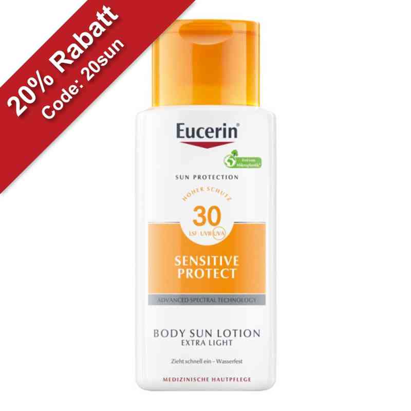 Eucerin Sun Sensitive Protect Body Lotion Extra Light LSF 30 150 ml von Beiersdorf AG Eucerin PZN 03709816