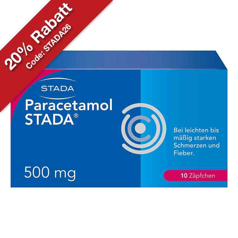 Paracetamol STADA 500 mg Zäpfchen 10 stk von STADA Consumer Health Deutschland GmbH PZN 03798441