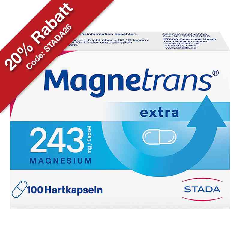 Magnetrans extra 243mg Magnesium Hartkapsel 100 stk von STADA Consumer Health Deutschland GmbH PZN 04193013