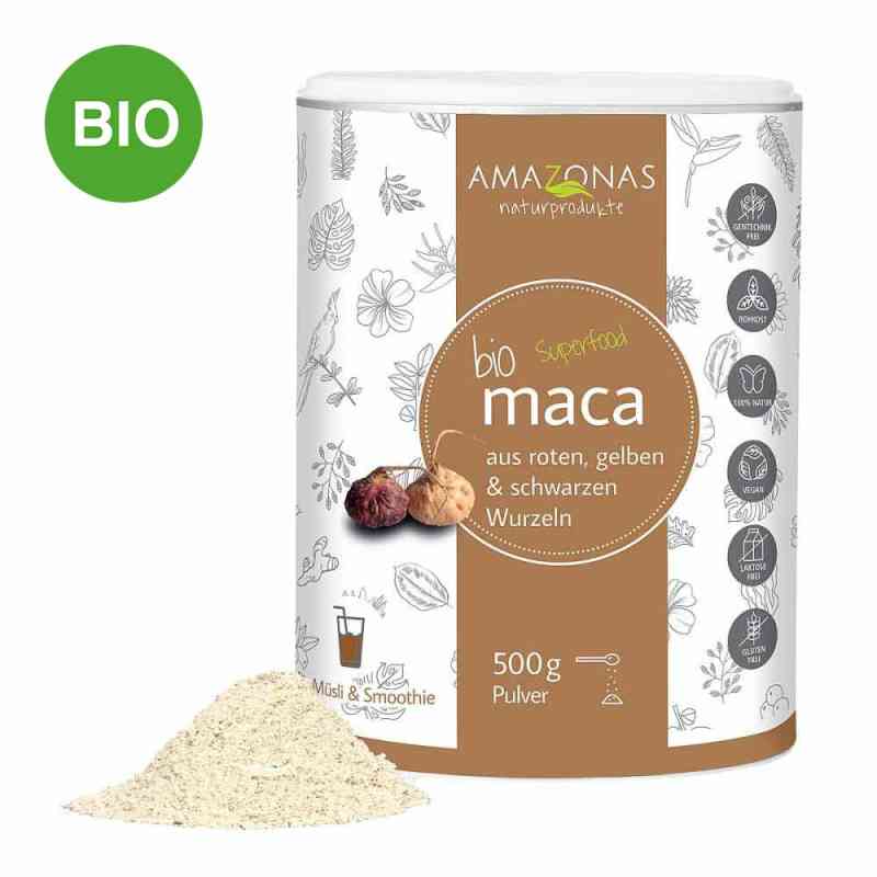 Bio Superfood Maca 100% Pur Bio Pulver 500 g von AMAZONAS Naturprodukte Handels GmbH PZN 04534715