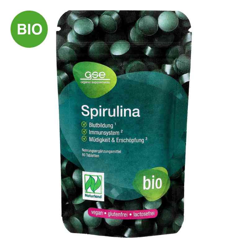 Spirulina 500 mg Bio Naturland Tabletten 80 stk von GSE Vertrieb Biologische Nahrungsergänzungs- & Hei PZN 05386010