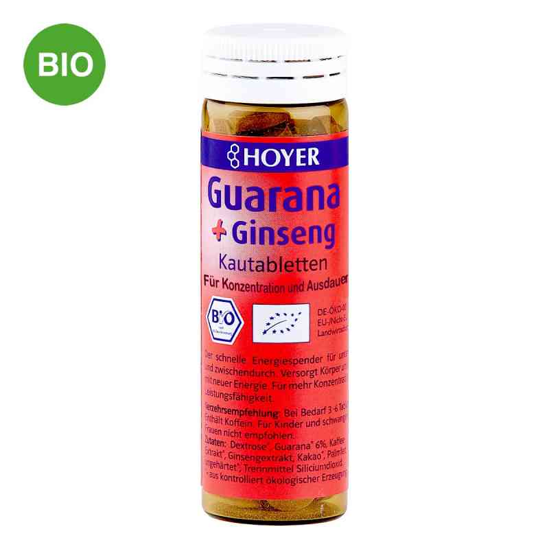 Hoyer Guarana & Ginseng Kautabletten 60 stk von HOYER GmbH PZN 05567556