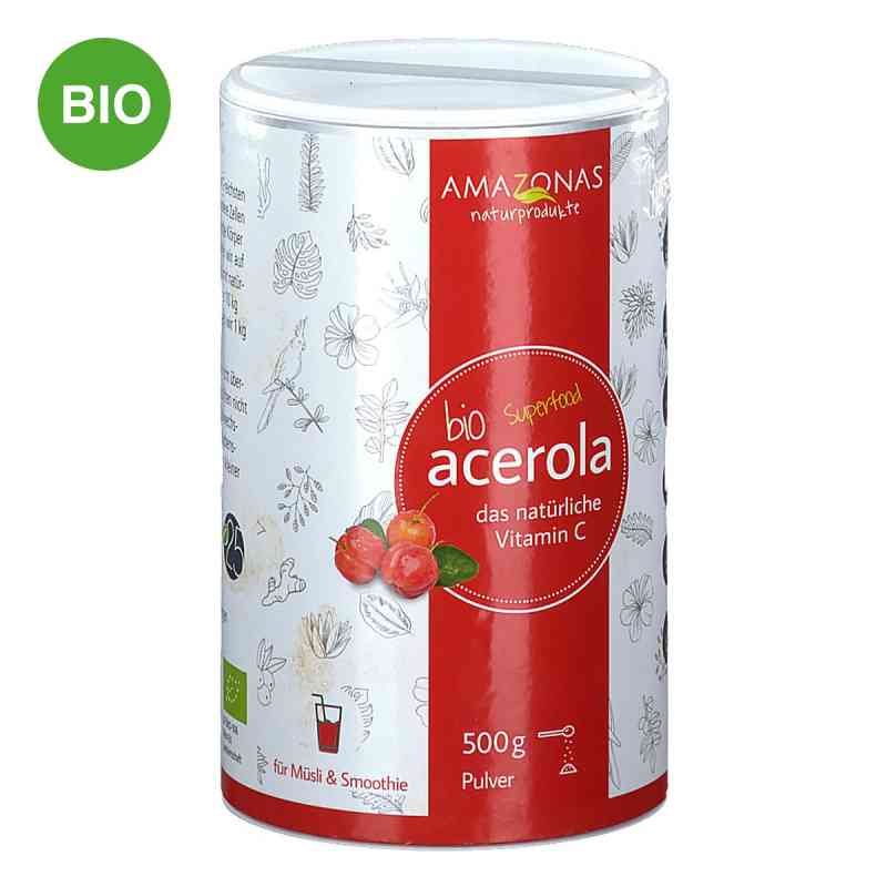 Acerola 100% Bio Pur nat.Vit.C Pulver 500 g von AMAZONAS Naturprodukte Handels GmbH PZN 06632592