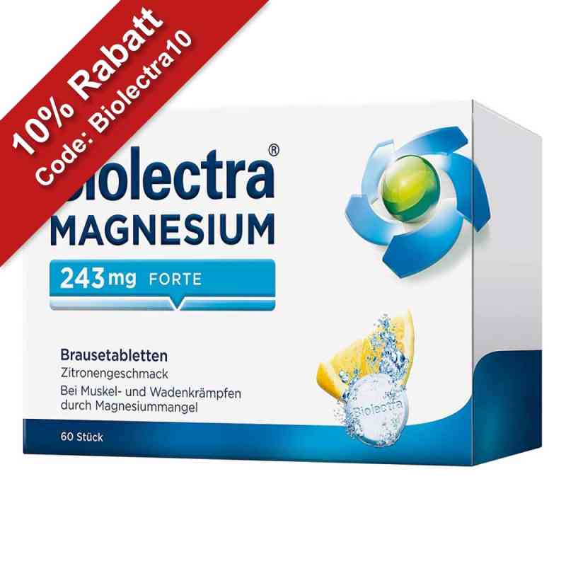 Biolectra Magnesium 243 forte Zitrone Brausetabletten 60 stk von HERMES Arzneimittel GmbH PZN 06716372