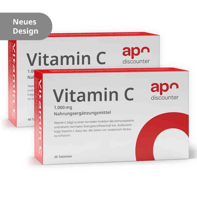 Vitamin C Tabletten 1000 mg von apodiscounter 2x 60 stk von apo.com Group GmbH PZN 08101846