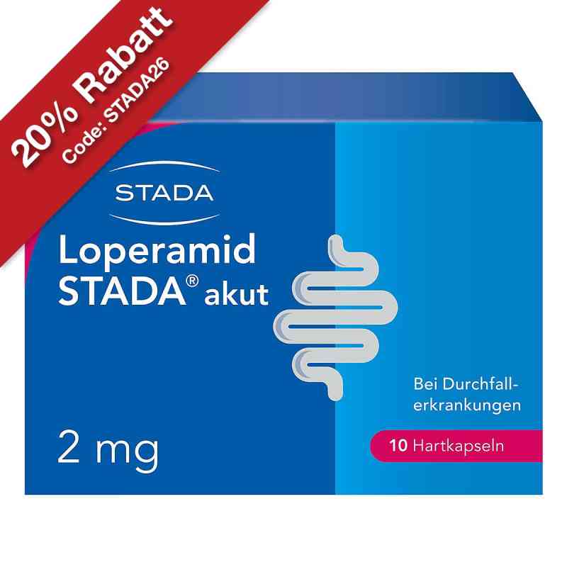 Loperamid STADA akut 2mg Hartkapseln bei akutem Durchfall 10 stk von STADA Consumer Health Deutschland GmbH PZN 08999960
