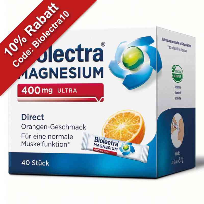 Biolectra Magnesium 400 mg Ultra Direct Orange 40 stk von HERMES Arzneimittel GmbH PZN 10252180