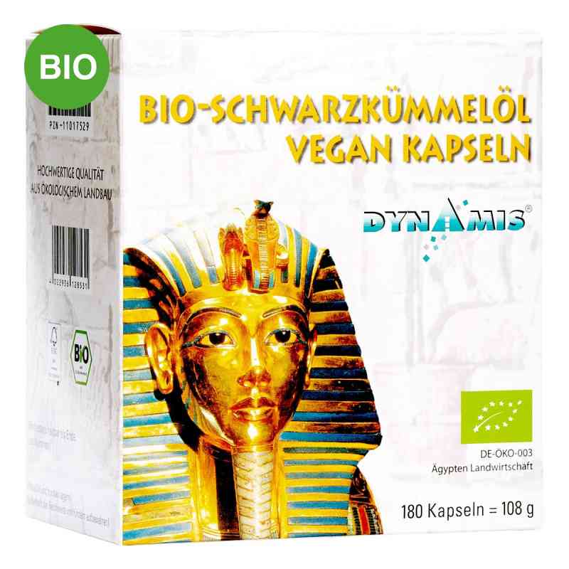 Dynamis Ägyptisches Schwarzkümmelöl Bio vegan Kapseln 180 stk von Dynamis Gesundheitsprod.Vertr.GmbH PZN 11017529