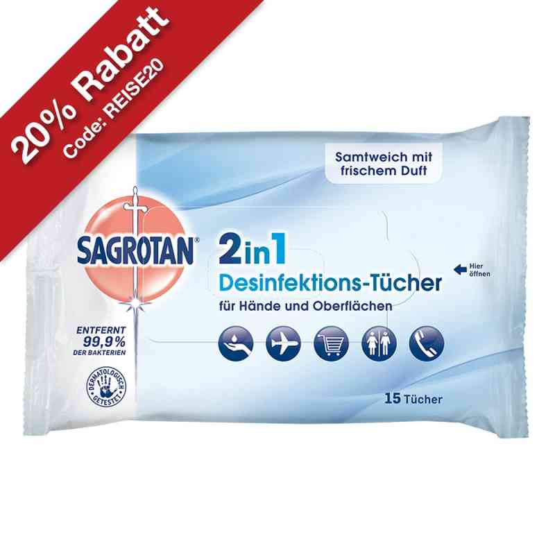 Sagrotan 2in1 Desinfektions-tücher 15 stk von Reckitt Benckiser Deutschland GmbH PZN 11101081