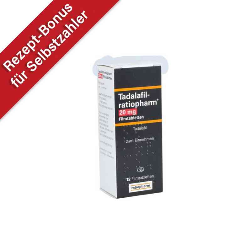 Tadalafil-ratiopharm 20 mg Filmtabletten 12 stk von ratiopharm GmbH PZN 13168511