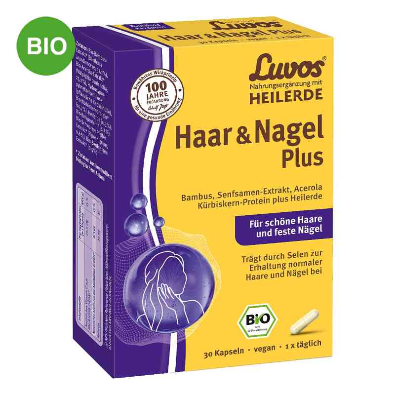 Luvos Heilerde Bio Haar & Nagel Plus Kapseln 30 stk von Heilerde-Gesellschaft Luvos Just GmbH & Co. KG PZN 13723177