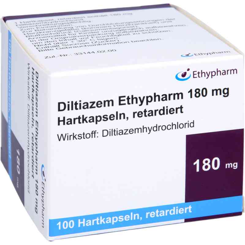 Diltiazem Ethypharm 180 mg Hartkapseln retardiert 100 stk
