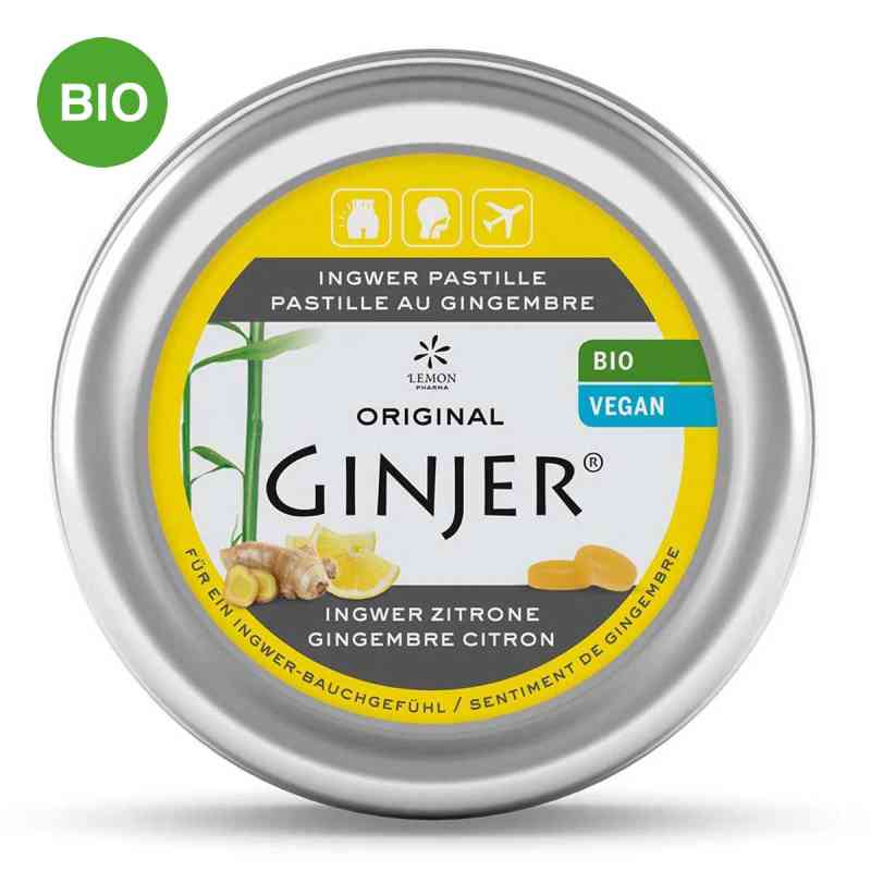 Ingwer Ginjer Pastillen Bio Zitrone 40 g von Hager Pharma GmbH PZN 13882148