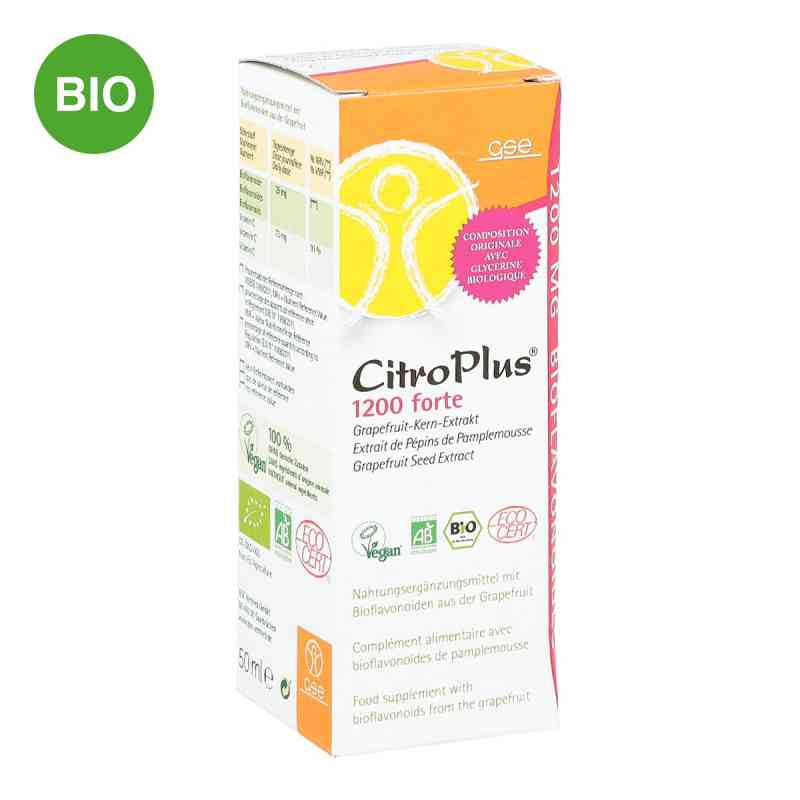 Citroplus 1200 Forte Bio Grapefruit Kern Extr.liq. 50 ml von GSE Vertrieb Biologische Nahrungsergänzungs- & Hei PZN 14036467