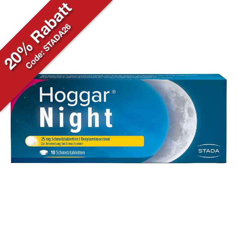 Hoggar Night 25 mg Doxylamin Schlaf-Schmelztabletten 10 stk von STADA Consumer Health Deutschland GmbH PZN 14144151