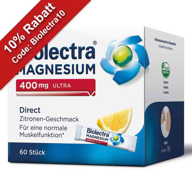 Biolectra Magnesium 400 mg Ultra Direct Zitrone 60 stk von HERMES Arzneimittel GmbH PZN 14371289