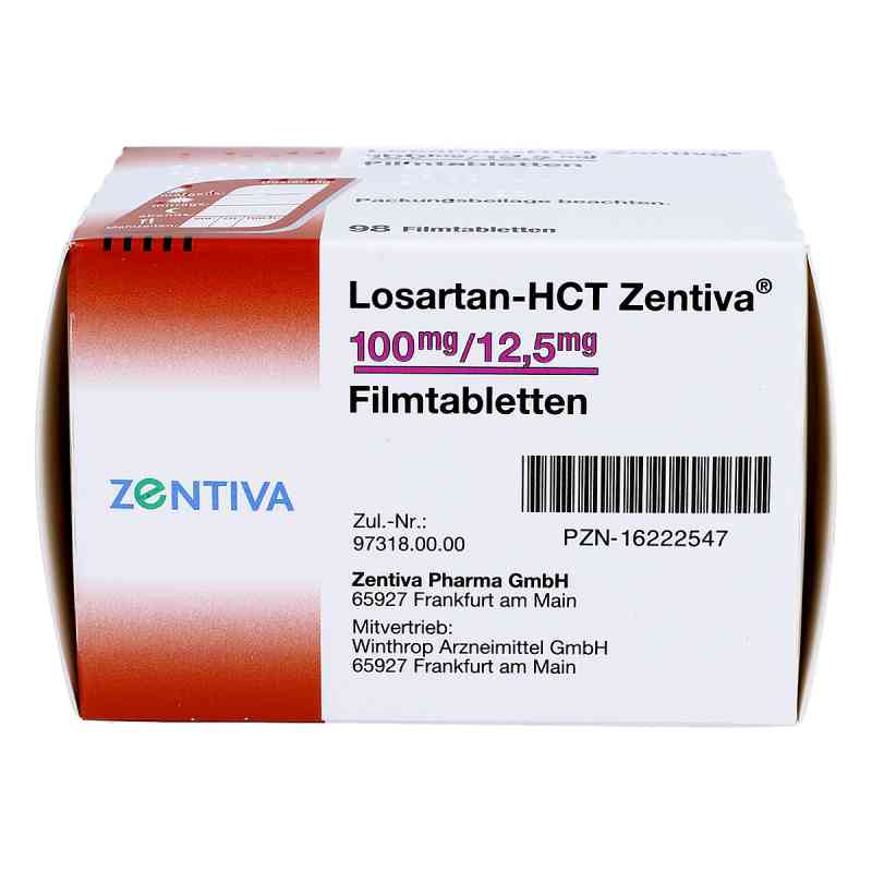 Losartan-hct Zentiva 100 mg/12,5 mg Filmtabletten 98 stk