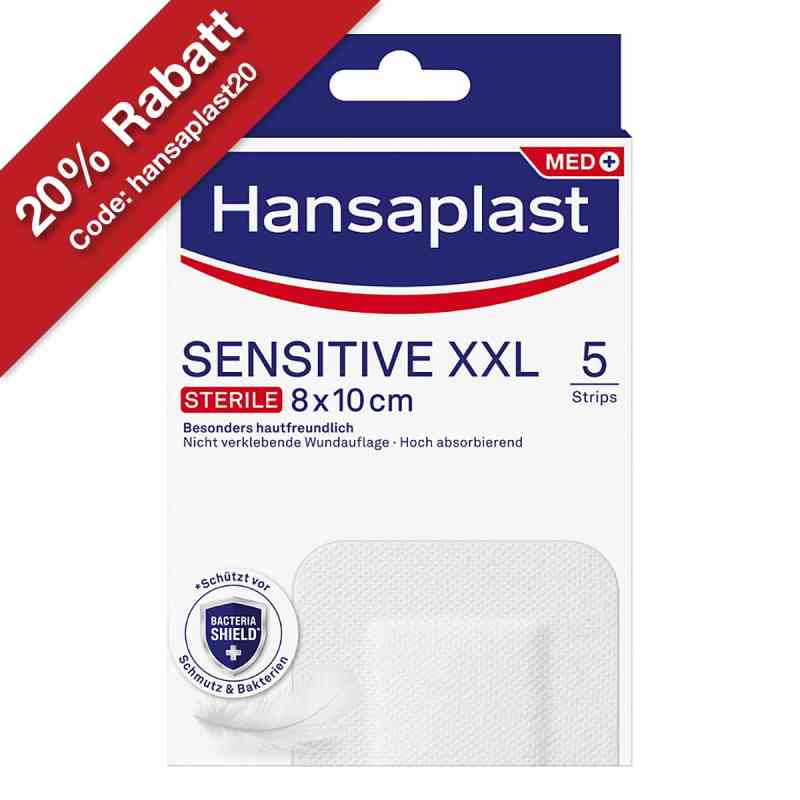 Hansaplast Steriler Wundverband XXL 8x10 cm 5 stk von Beiersdorf AG PZN 16760115