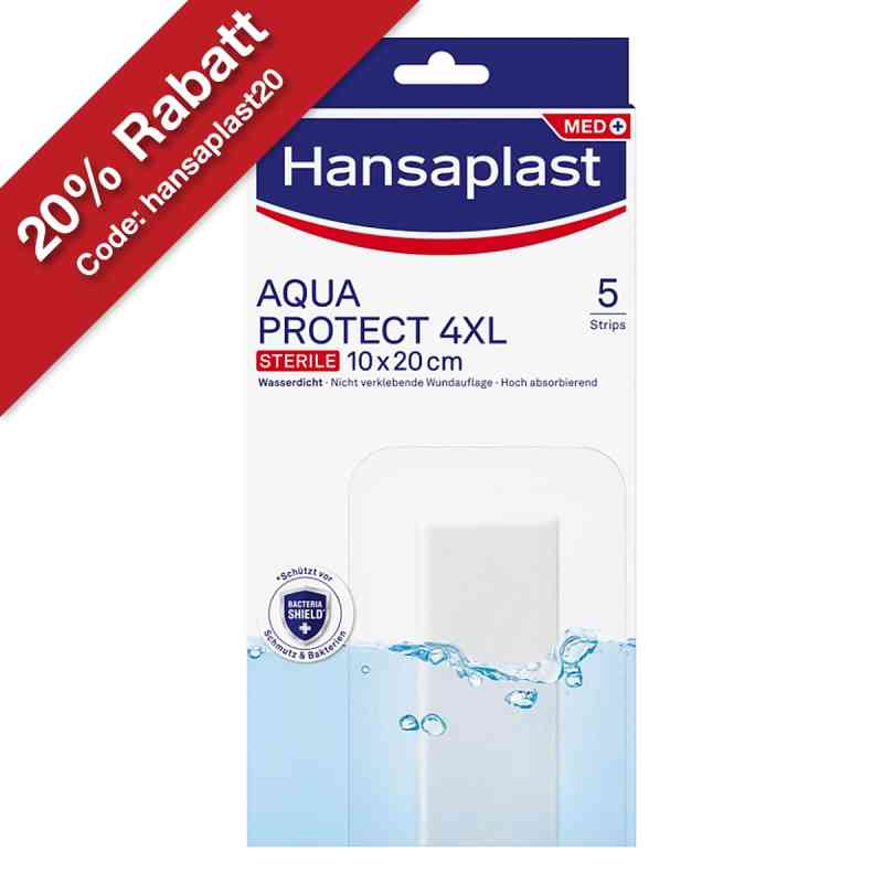 Hansaplast Aqua Protect Wundverband steril 10x20 Cm 5 stk von Beiersdorf AG PZN 17268540