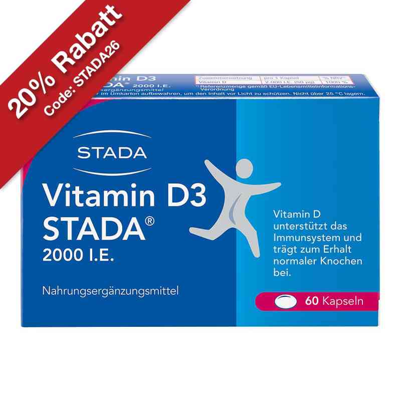 Vitamin D3 STADA 2000 internationale Einheiten Tabletten 60 stk von STADA Consumer Health Deutschland GmbH PZN 17579286