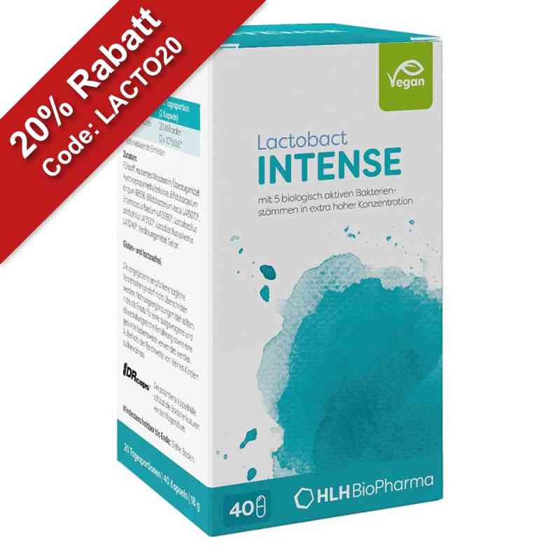 Lactobact INTENSE magensaftresistente Kapseln 40 stk von HLH BioPharma GmbH PZN 18794673