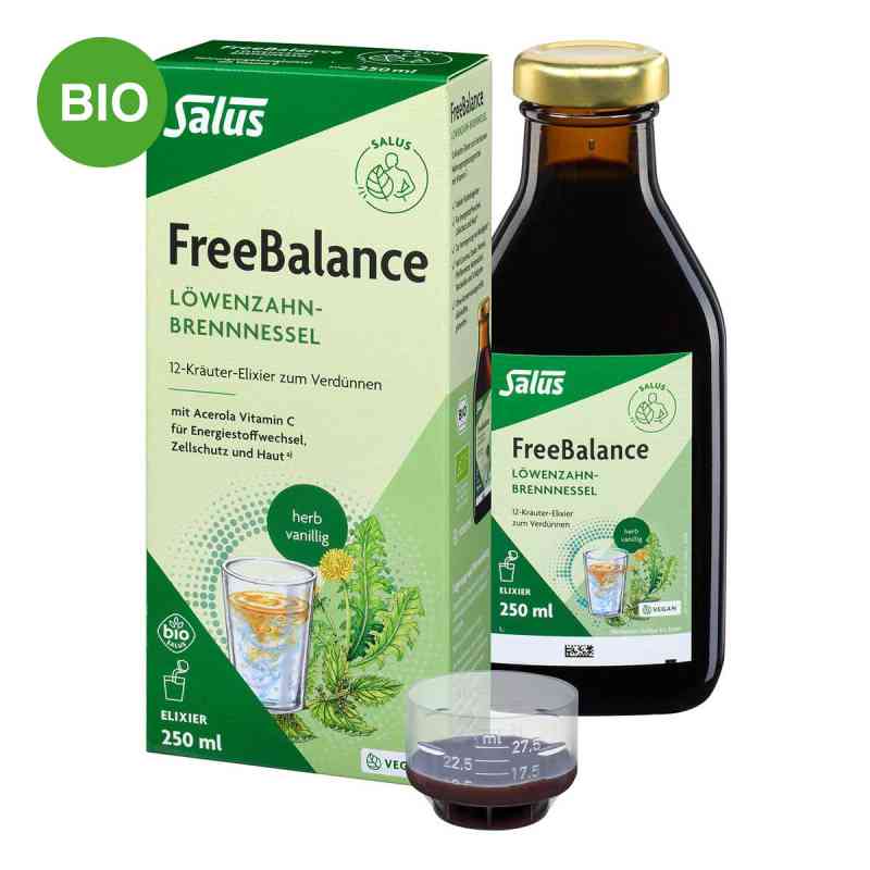 Salus FreeBalance Löwenzahn-Brennnessel 12-Kräuter-Elixier 250 ml von SALUS Pharma GmbH PZN 18893004