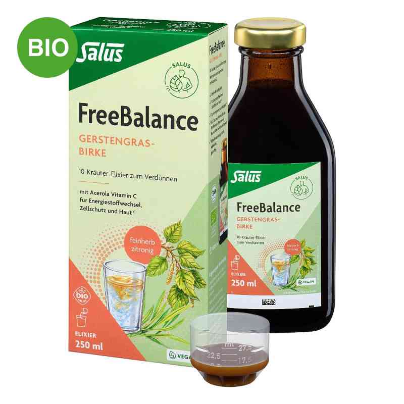 Salus Freebalance Gerstengras-Birke Elixier Bio 250 ml von SALUS Pharma GmbH PZN 18893010
