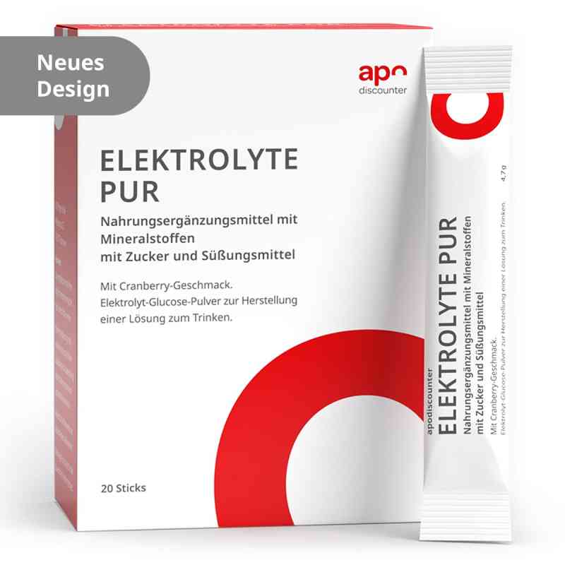 Elektrolyte Pur Sticks von apodiscounter  20X4.7 g von apo.com Group GmbH PZN 19239459