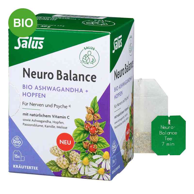Neuro Balance Bio Ashwagandha+Hopfen Tee Salus 15 stk von SALUS Pharma GmbH PZN 19375300