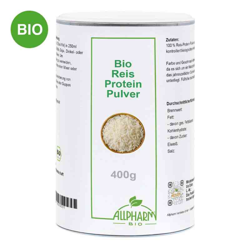 Bio Reisprotein Pulver Allpharm 400 g von ALLPHARM Vertriebs GmbH PZN 19510175