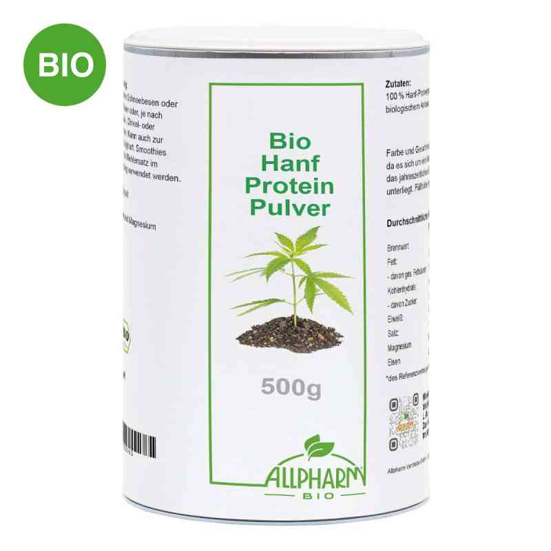 Bio Hanf Protein Pulver Allpharm 500 g von ALLPHARM Vertriebs GmbH PZN 19510181