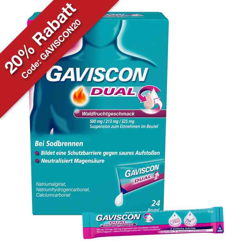 Gaviscon Dual Suspension Waldfrucht 24X10 ml von Reckitt Benckiser Deutschland GmbH PZN 20033094