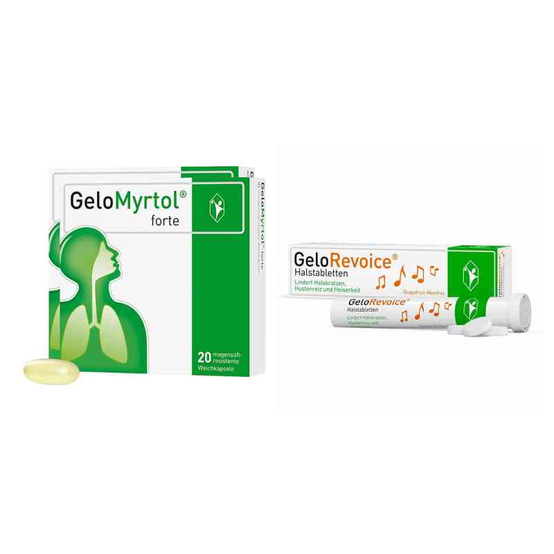 2x Gelomyrtol Forte + Gelorevoice Grapefruit-Menthol 3x20 stk von G. Pohl-Boskamp GmbH & Co. KG PZN 08105311