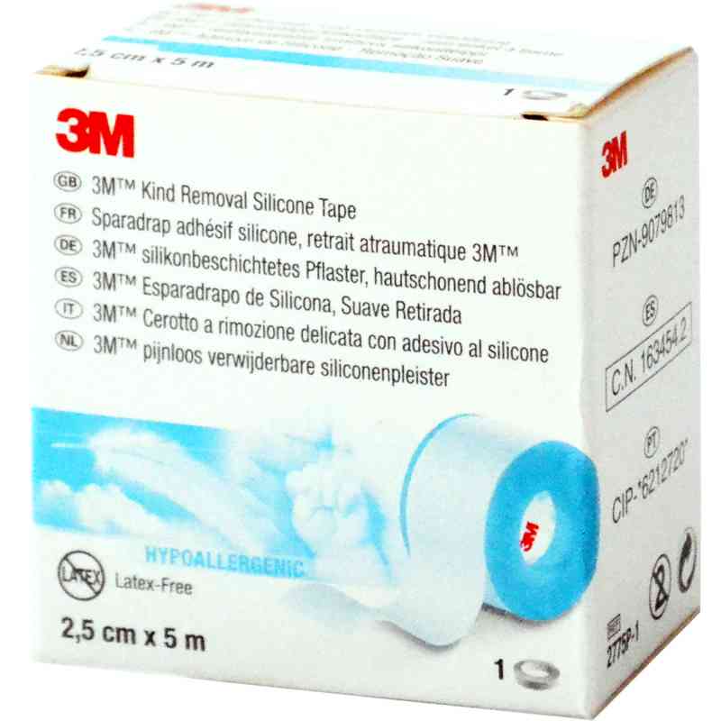 3m silikonbeschichtetes Pflaster 2,5 cmx5 m Rollen 1 stk von Solventum Germany GmbH PZN 09079813