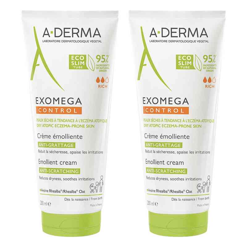 A-derma Exomega Control Creme Rückfettend 2x200 ml von PIERRE FABRE DERMO KOSMETIK GmbH PZN 08105054